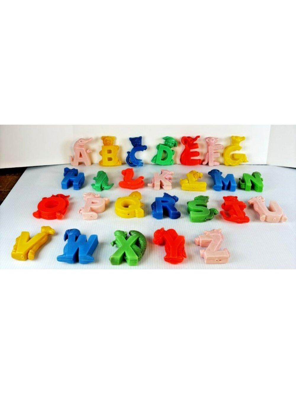 Vtg 1960s Blow Mold Animal Alphabet Letters Complete Set Anthropomorphic Rare